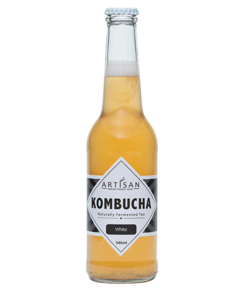 White Tea Kombucha - Light, floral, and gently sweet with a delicate finish.