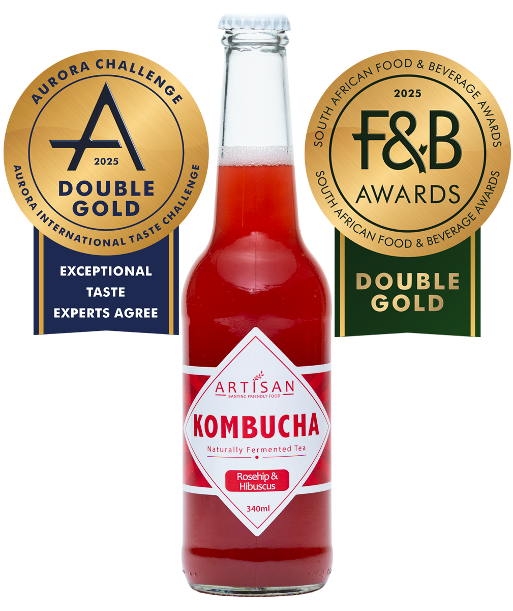 Rosehip & Hibiscus Kombucha - Tart, berry-like, with a deep ruby-red colour.