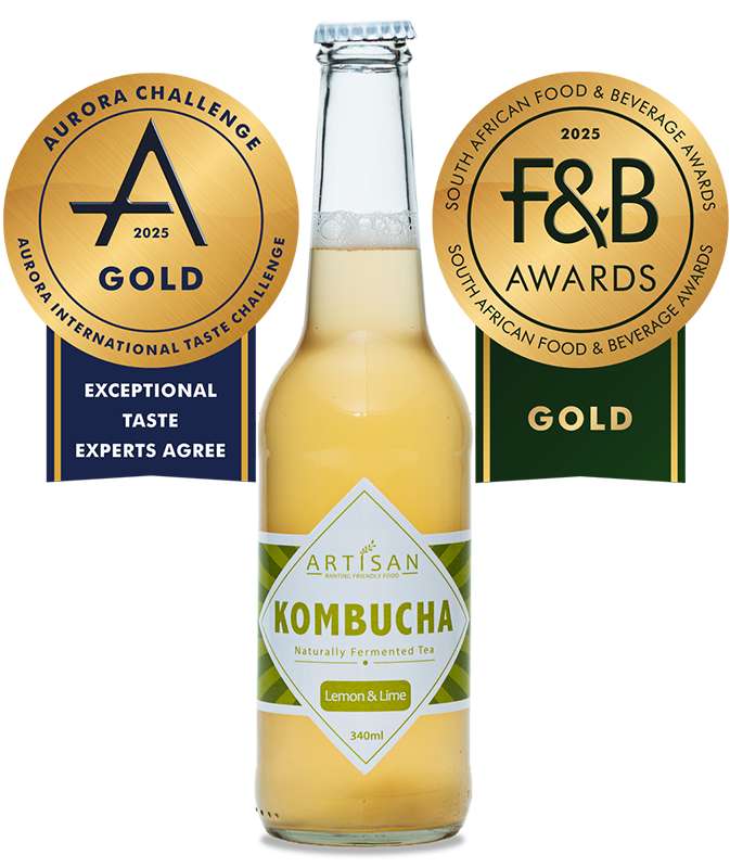 Lemon & Lime Kombucha with Medals