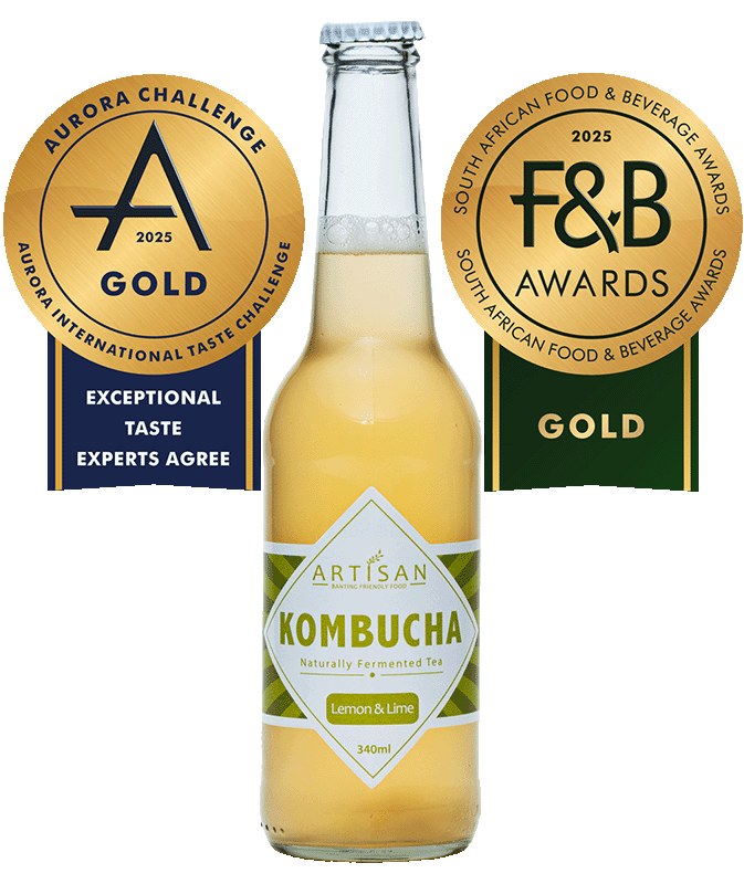 Lemon & Lime Kombucha with Medals