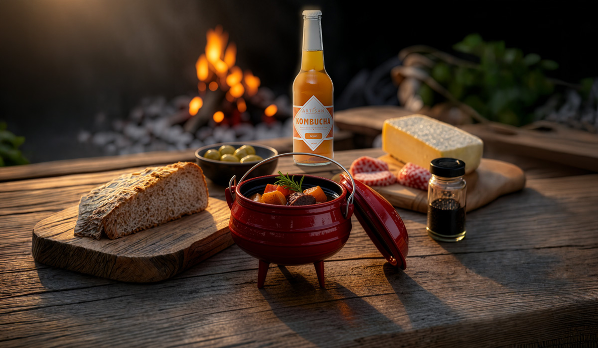 ceylon kombucha with potjie